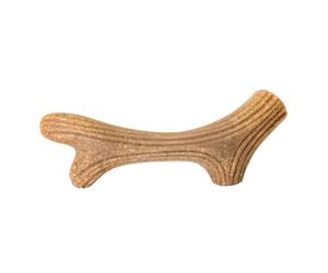 Abaodam Pet Chew Creative Antler Shape Wood Puppy Teething Aid Unique Surface Relief Khaki Colour Attracts Pet Attention Gift for Friends Or Family Who Owns A Dog