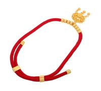 Abaodam Pet Collar with Red Rope Beads Handmade Jewelry for Cats Small Dogs Stylish Neck Accessories for Festive Occasions Durable Unique Design
