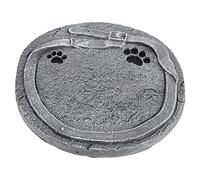 Abaodam Pet Dog Memorial Stone Resin Paw Print Tombstone for Garden Tribute Durable Plaque for Courtyard for Pet Loss Remembrance and Commemorative Decor