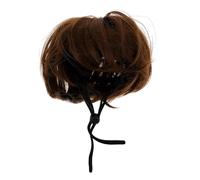 Abaodam Pet Dog Wig with Neat Bangs Artificial Hairpiece Brown Short Hair Elastic Band Pet Party Costume Accessory for Cats and Dogs Halloween Cosplay Random Color