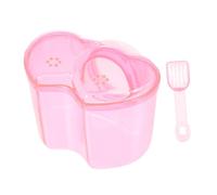 Abaodam Pet Hamster Sand Bath Container Acrylic Hamster Bathroom Accessory for Dwarf Gerbils and Mice Compact Design with Skid Base for Easy Daily Use and Bathing