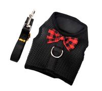 Abaodam Pet Harness Vest for Small Pets Breathable Mesh Dog Vest with Pulling Rope Black m Size 30-34cm Chest Suitable for Rabbits Guinea Pigs Squirrels