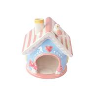 Abaodam Pet Hideout Hut Ceramic Hamster House Portable Nest for Small Pets Durable Odor Design for Hamsters Hedgehogs Squirrels Pink