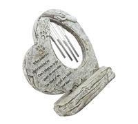 Abaodam Pet Memorial Stone with Wind Chimes Elegant Tombstone for Cats Dogs Indoor Outdoor Garden Decoration Thoughtful for Grieving Pet Owners