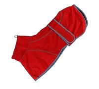 Abaodam Pet Raincoat for Dogs Durable Outdoor Sports Jacket with Fit and Reflective Strips Fall Winter Rainwear for Active Pets Red