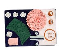 Abaodam Pet Snuffle Mat for Dogs Interactive Slow Feeding Training Pad Flower Design for Foraging Energy Consumption for Stress Relief