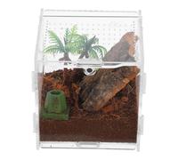 Abaodam Pet Spider Box Small Acrylic Reptile Enclosure for Spider Pet Box for Tarantula Species and Indoor Micro Habitat Terrarium Enclosure