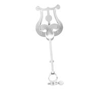 Abaodam Piccolo Lyre Folding Music Score Stand Adjustable Knob Music Book Clip for Practice Sessions and Performing on Stage Fashionable Minimalist Design Prevents Sliding Or Dropping
