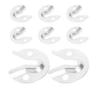 Abaodam Picture Frame Mirror Clamps Heavy Duty Stainless Steel Wall Mount Hardware 8 Pack 1.34X1.26X0.08In Suitable for Home Improvement and Furniture Fastening