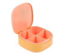 Abaodam Pill Box Organiser Mini Medicine Case, Pp and Stainless Steel, Pink, Multi Compartments, Waterproof, Daily Dose Planning, Weekly Sorting, Travel Storage