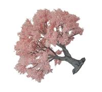 Abaodam Pink Artificial Fake Tree Model Plant Adornment with Lifelike Details No Need to Water Iron Wire and Silk Wool Material for Mini Landscape Decor and Sand Table Layout