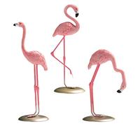 Abaodam Pink Flamingo Ornament 3Pcs Flamingo Statue Pink Resin Figurine Statue Tabletop Decor Sculpture Table Centerpieces Ornaments Resin Figurines