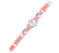 Abaodam Pink Plastic Unicorn Quartz Boys and Girls Wrist Watch for Students | Number Display, Portable Adjustable Design, Light Weight with Glass Face
