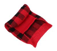 Abaodam Plaid Pet Sweater High Collar Warm Knitted Dog Clothes for Small Medium Breeds Cozy Winter Coat for Poodles Chihuahuas Fashionable Cat Warm Clothes for Outdoor Photo Shoots