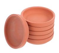 Abaodam Plant Pot Saucers Water Collection Design round Pottery Red 6pcs Convenient and Practical Flower Pot Drip Trays for Indoor and Outdoor Home Gardening