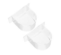 Abaodam Plastic Bird Food Bowl Trough for Parrot Feeder Capacity Bird Cage Accessory for Window