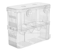 Abaodam Plastic Fish Breeding Case with Observation Window and Suction Cups Small Fish Separator Box for Betta Effective Aquarium Breeder Box for Isolation and Hatchery