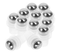 Abaodam plastic glass roll-on bottle 20pcs Stainless Steel Roller Ball Bottle Tops Leakproof Replacement Inserts for Spa and Office Use 16mm Neck Size
