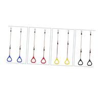 Abaodam Plastic Gymnastic Rings for Smooth Non Slip Workout Accessories with Full Body Strength Training for Outdoor Playsets and Fitness Exercises Random Color