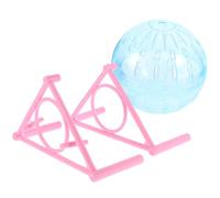 Abaodam Plastic Hamster Exercise Ball for Small Animals and Guinea Pigs, round Silent Running with Burr-free Design, 12cm Small Hamster Ball for Active Play and Exercise Random Color