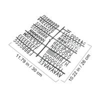 Abaodam Plastic Letter Board Letters 5pcs Set Black for Felt Message Board Convertible English Alphabet Signs for Office and Classroom Display