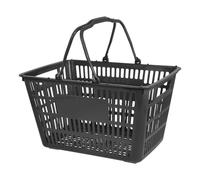 Abaodam Plastic Retail Basket Hand-Held 15X10X8 Inch Portable Grocery Tote with Carry Handles for Kitchen Accessories and Bathroom Storage