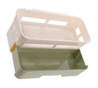 Abaodam Plastic Shower Rack Bathroom Storage Container with Large Capacity and Extra Space Drawer, Pp Material round Corner Design, No Burrs and Resist Skid, for Bathroom and Random Color