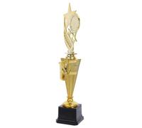 Abaodam Plastic Star Trophy First Place Award with Golden Star-shaped Design, Resistant to Scratch and Eyecatching Surface, for Award Ceremony and School Competition Presentation