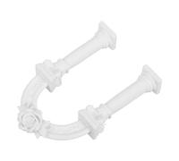 Abaodam Plastic White Miniature Arch with Roman Pillars for Diorama and Model Train Scenery, Easy Placement Plastic Mini Roman Building Model with Compact Design for Collectible Mini
