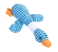 Abaodam Plush Cartoon Dog for Chewing Teething Interactive Stuffed Goose for Puppies Safe Durable Biting Plaything Encourages Positive Behavior Relieves Teething for Chewers Playtime Fun