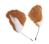 Abaodam Plush Fox Ear Hairband Lightweight Frame Cute Animal Ears Headband for Cosplay Party Birthday Carnival Accessories