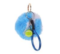 Abaodam Plush Sport Keychain Tennis Racket Key Holder Cute Sporty Soft Plush Material Portable Hanging Loop Bag Accessories Charm for Tennis Lovers Gym Backpack Charm