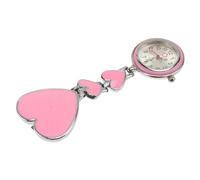 Abaodam Pocket Watch Portable with Love-Shaped Quartz Design Red Nurse Waterproof and Wear-Resistant for Hospital Use