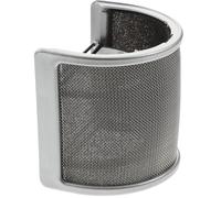 Abaodam Pop Filter Double-layer Metal Microphone Pop Screen Wind Shield Silver with U-shaped Frame for Studio Recording and Vocal Protection