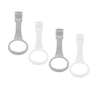 Abaodam Portable Baby Stand up Safety Rings 4pcs for Toddlers Infant Pull up Exercise Tools in Grey and White Nursery Crib Hanging Rings for Learning Walking