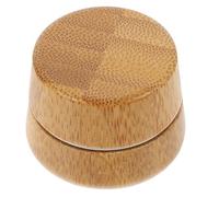 Abaodam Portable Bamboo Aluminum Lip Balm Tin Container Screw Lid Travel Makeup Box for Creams Ointments Storage Household Cosmetic Accessory