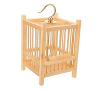 Abaodam Portable Bamboo Cage Habitat Hand Made Holder with Enhanced Copper Hook for Secure Breeding Compact Mini Pet Cage for and Convenience
