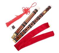 Abaodam Portable Bamboo Flute E Key Beginner Student Chinese Dizi Instrument Smooth Finish Lightweight Traditional Woodwind for Boys and Music Learning