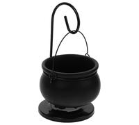 Abaodam Portable Black Ceramic and Iron Cauldron Wax Melt Burner Warmer, Works with Aroma Candle, for Housewarming Party and Can be Placed the Table, Simple and Generous Style