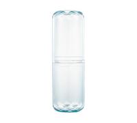 Abaodam Portable Blue Plastic Wash Storage Cup with Lid, Multi-Purpose Toothpaste Outdoor Holder and Travel Toothbrush Case, Elegant and Simple Design for Camping and Business Trips