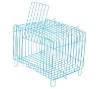 Abaodam Portable Budgie Cage Small Parakeet Travel Carrier Wire Bird Cage with Handle Blue Compact Parrot Carrier for Outdoor and Vet Use