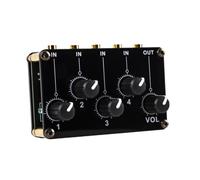 Abaodam Portable Channel Stereo Audio Mixer Pocket Sized Line Mixer with Inputs No External Power Needed Low Noise Design for Phones Computers Game Consoles and Recording Devices