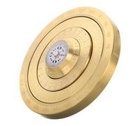 Abaodam Portable Copper Mini Feng Shui Compass with Solid Construction and Traditional Ancient Chinese Luo Pan Design, Golden Colour, for Feng Shui Home Decoration and Backpacking Use