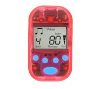Abaodam Portable Electronic Metronome Precise Beat and Rhythm Improvement for Guitar and Piano Mini Red Plastic and Metal Design Powered by 3v Button Battery, for Beginners