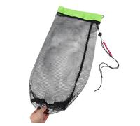 Abaodam Portable Foldable Fishing Net Bag with Low-visibility Nylon Mesh Abrasion-resistant Fish Collection Basket for Outdoor Sports Kayak Use Efficient Catch Handling and Compact Storage
