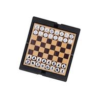 Abaodam Portable Foldable International Draughts and Checkers Board Game, Plastic Chess and Checkers Set for Adults and Family Travel, Educational Strategy