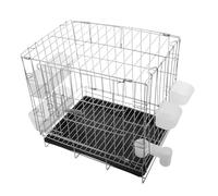 Abaodam Portable Foldable Pigeon Breeding Cage with Tray Easy Clean Transport Crate for Homing Pigeons Parrots Canaries Compact Design for Pairing and Training