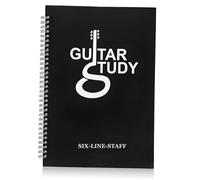 Abaodam Portable Guitar Sheet Music Notebook with PP Cover DIY Score Book for Beginners Printed Staff Lines and Chord for Learning and Practice