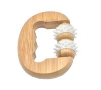 Abaodam Portable Handheld Wooden Body Massager with Ergonomic Design and Roller Type Function for Relaxing Muscle Relief and Stress Reduction, Made of Sturdy Synthetic Material