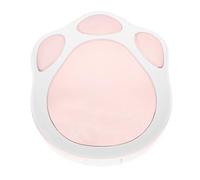 Abaodam Portable Holder with Mirror Adorable Cat Paw Design Leakproof Double Compartment Storage Box for Travel and Outdoor Use and Lightweight Lens Organizer in Rose Gold